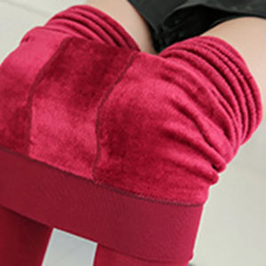Women's Cotton Elastic Waist Seamless Solid Pattern Sport Leggings