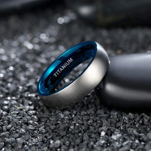 Men's 100% Titanium Geometric Pattern Trendy Wedding Party Ring