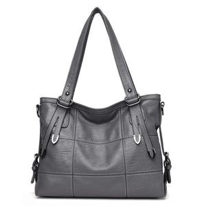 Women's Leather Zipper Closure Crossbody Solid Shoulder Bag