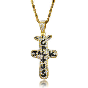 Men's Metal Copper Link Chain Cross Pattern Trendy Necklaces