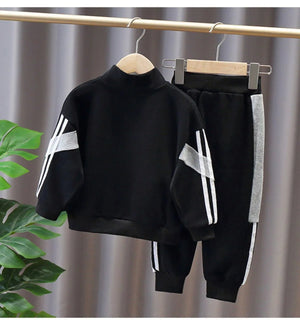 Kid's Boy Cotton Long Sleeves Pullover Closure Trendy Clothes