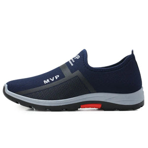 Men's Stretch Fabric Round Toe Slip-On Closure Breathable Shoes