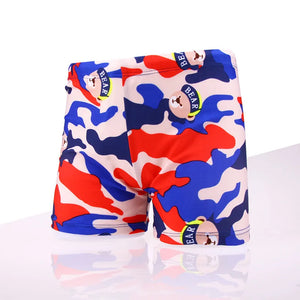 Kid's Polyester Low Waist Quick-Dry Cartoon Pattern Bathing Shorts