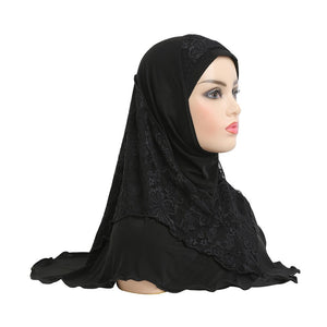 Women's Arabian Polyester Headwear Patchwork Pattern Hijabs