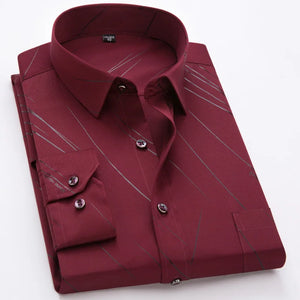 Men's Cotton Turn-Down Collar Single Breasted Printed Casual Shirt