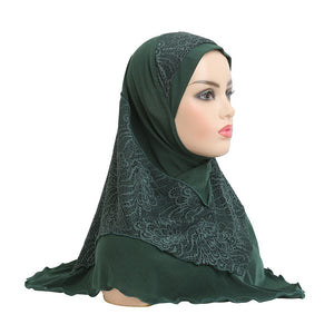 Women's Arabian Polyester Headwear Patchwork Pattern Hijabs