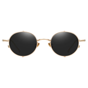 Men's Alloy Frame Polycarbonate Lens Round Shaped UV400 Sunglasses