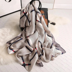 Women's Polyester Neck Wrap Printed Pattern Luxury Beach Scarves