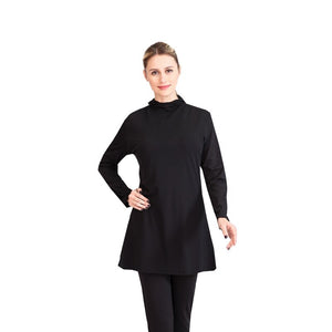 Women's Arabian Nylon Long Sleeve Solid Pattern Trendy Swimwear