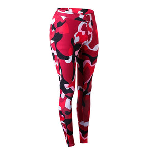 Women's Polyester High Waist Camouflage Workout Leggings