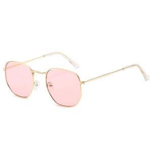 Women's Alloy Frame Polycarbonate Lens Square Shaped Sunglasses