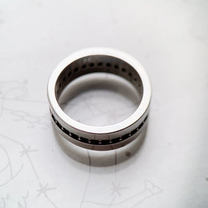 Women's 100% 925 Sterling Silver Classic Geometric Pattern Ring