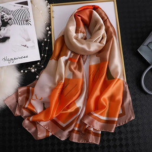 Women's Polyester Neck Wrap Mixed Colors Luxury Beach Scarves