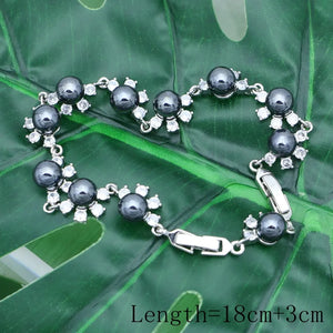 Women's 100% 925 Sterling Silver Pearl Geometric Jewelry Sets