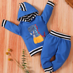 Baby's O-Neck Long Sleeve Animal Pattern Casual Wear Clothes