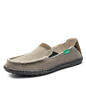 Men's Canvas Breathable Slip On Closure Loafers Casual Flat Shoes