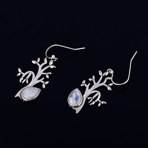 Women's 100% 925 Sterling Silver Moonstone Wedding Party Earrings