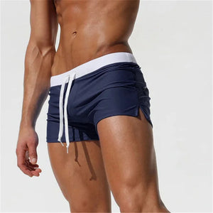 Men's Spandex Quick-Dry Swimwear Solid Pattern Beach Shorts