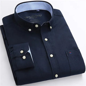 Men's Cotton Full Sleeves Single Breasted Plain Casual Shirt
