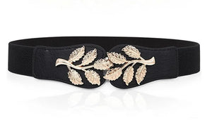 Women's PU Leather Elastic Closure Solid Pattern Trendy Belts