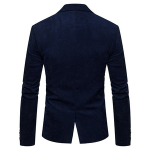 Men's Polyester Single Button Full Sleeves Plain Business Blazer