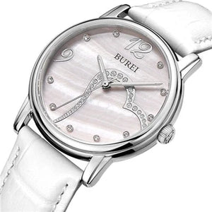 Women's Stainless Steel Round Shaped Waterproof Luxury Watch