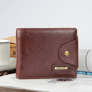 Men's PU Leather Hasp Closure Card Holder Solid Pattern Wallet