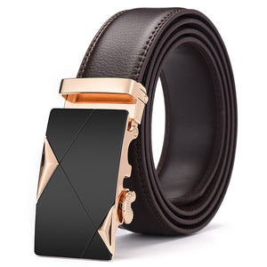 Men's PU Automatic Buckle Closure Solid Pattern Trendy Belts