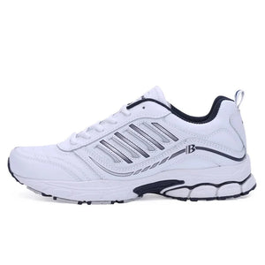 Men's Polyester Lace-Up Patchwork Pattern Casual Running Shoes