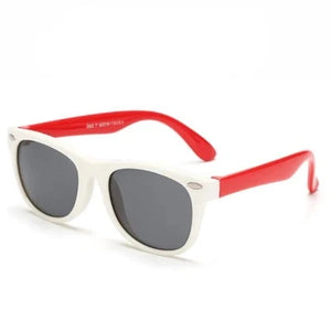 Kid's Acetate Frame Polycarbonate Lens Square Shaped Sunglasses
