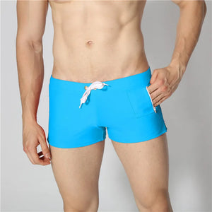 Men's Nylon Drawstring Closure Quick-Dry Swimwear Shorts