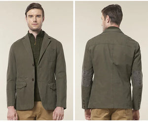Men's Polyester Stand Collar Single Breasted Solid Pattern Jacket