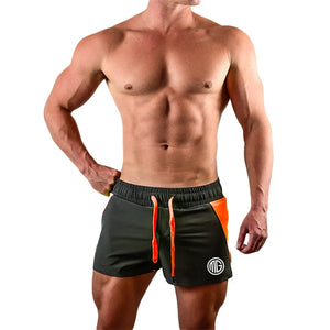Men's Polyester Printed Pattern Breathable Fitness Sports Short
