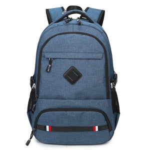 Kid's Boy Nylon Zipper Closure Solid Pattern School Backpack