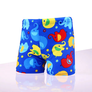 Kid's Polyester Low Waist Quick-Dry Animal Pattern Bathing Shorts