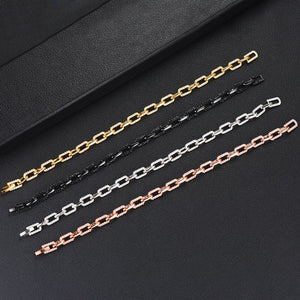 Women's Copper Cubic Zirconia Prong Setting Geometric Bracelet
