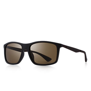 Men's Plastic Frame Rectangle Polarized UV Protection Sunglasses