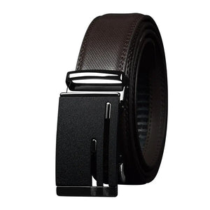 Men's Cowskin Automatic Metal Buckle Plain Pattern Strap Belts