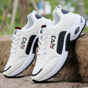 Men's Synthetic Round Toe Lace-up Waterproof Sports Sneakers
