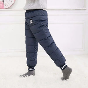 Kid's Polyester Elastic Waist Closure Solid Pattern Casual Trousers