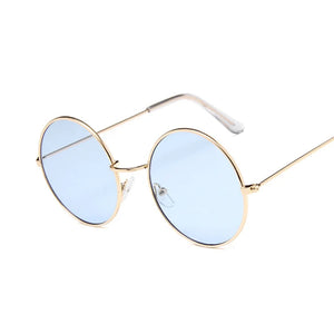 Women's Alloy Frame Polycarbonate Lens Round Shaped Sunglasses
