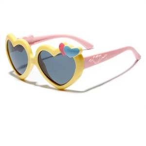 Kid's Acetate Frame TAC Lens Heart Shaped Polarized Sunglasses