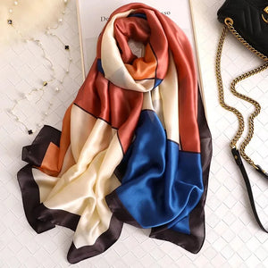 Women's Polyester Neck Wrap Mixed Colors Luxury Beach Scarves
