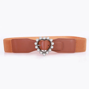 Women's PU Leather Adjustable Strap Pin Buckle Closure Belts