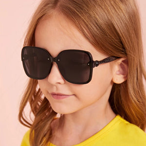 Kid's Plastic Frame Polycarbonate Lens Square Shaped Sunglasses