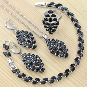 Women's 100% 925 Sterling Silver Zircon Geometric Jewelry Sets