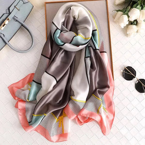 Women's Polyester Neck Wrap Printed Pattern Luxury Beach Scarves