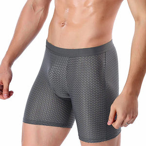 Men's Nylon Breathable Patchwork Pattern Underwear Boxer Shorts