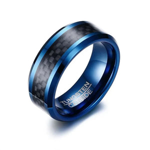 Men's Metal Tungsten Geometric Pattern Trendy Wedding Ring