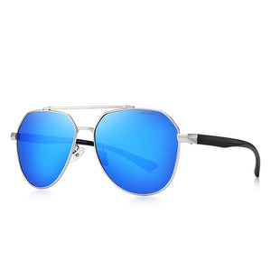 Men's Alloy Frame Polycarbonate Lens Oval Shaped UV400 Sunglasses